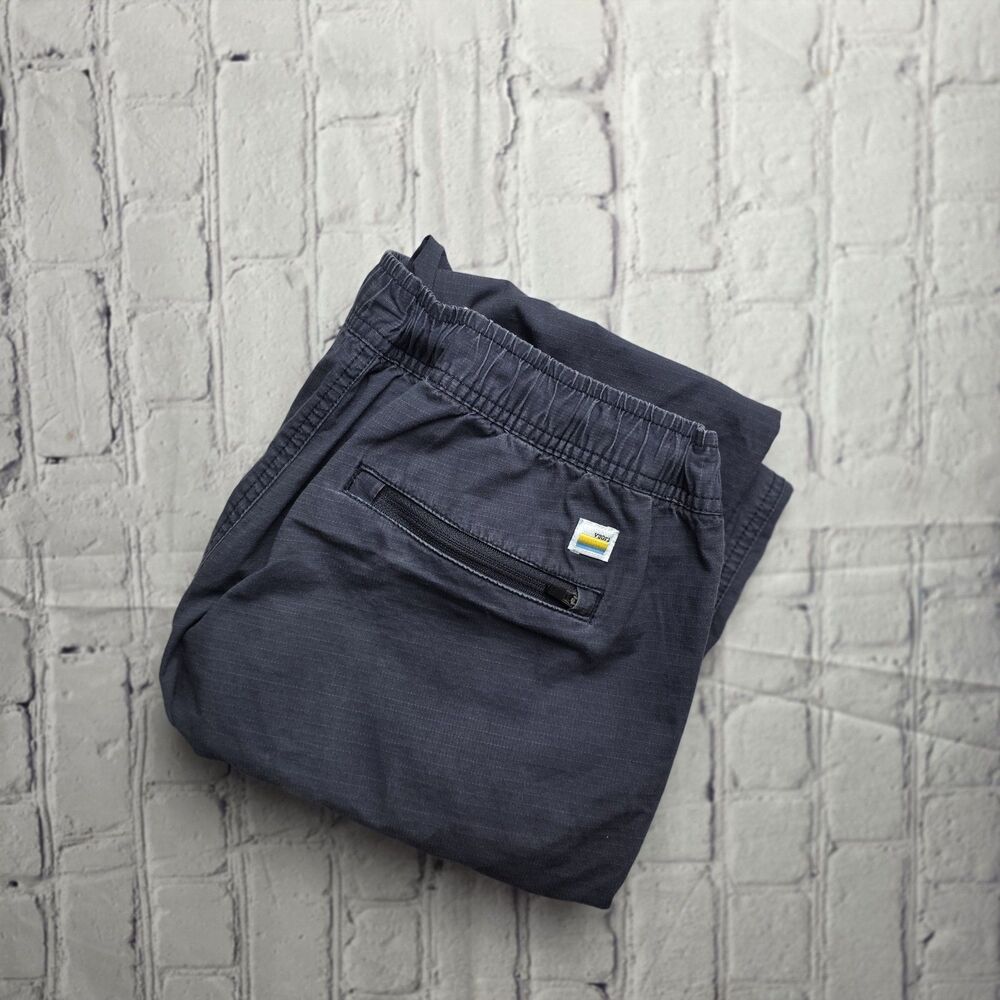 Vuori Jogger Pants Mens XL Gray Knit Elastic Waist Zip Pocket Athletic Cuffed